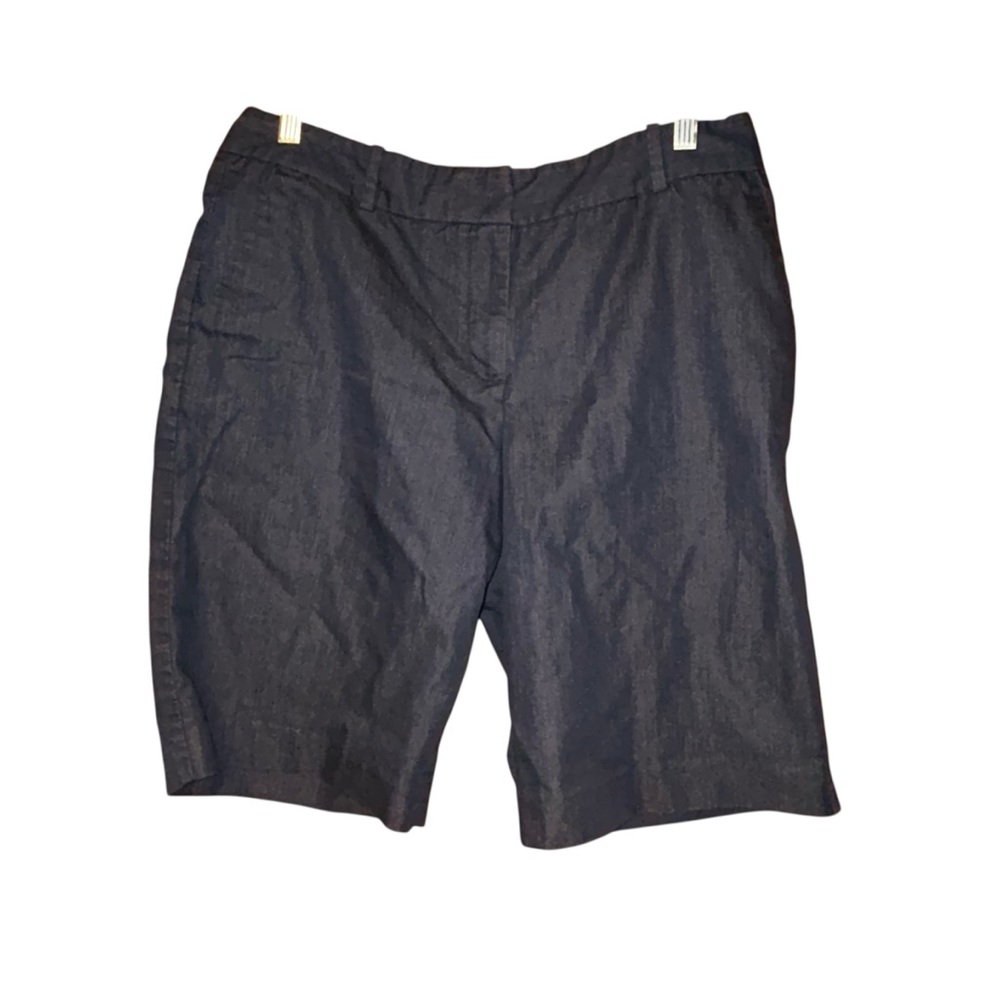 Talbots Women’s Bermuda Shorts Size 10 Navy Blue Classic‎ Fit Stretch Minimalist